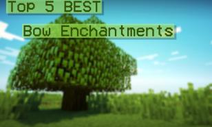 Top Five Best Bow Enchantments Thumbnail of a Tree in Minecraft