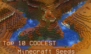 Top Ten Seeds Thumbnail of a Badlands Biome in Minecraft