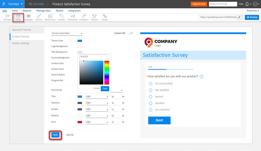 Custom-Survey-Design-Theme