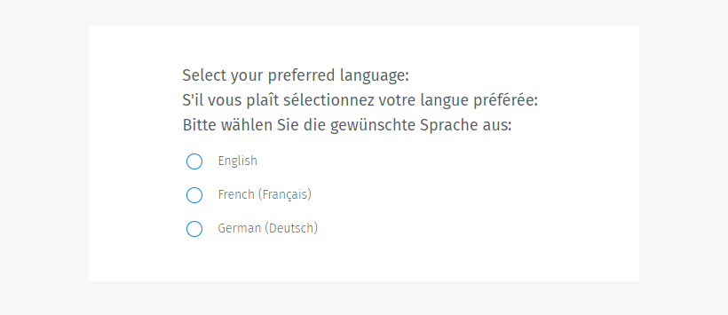 Multilingual surveys