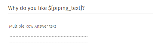 text piping with variable
