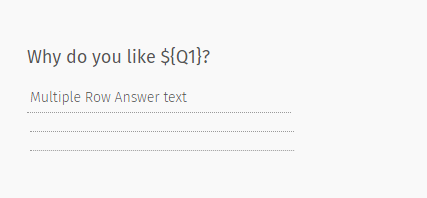text piping with question code